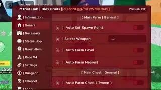 Blox Fruit MTriet Hub Script (Works Mobile & Pc)