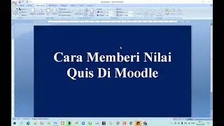 cara memberi nilai quis di CMS moodle