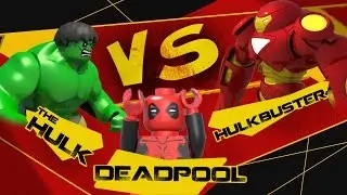 HULK v DEADPOOL v HULKBUSTER LEGO Marvel Battle