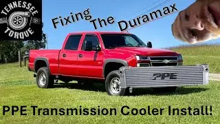 Fixing the Duramax!! PPE Transmission Cooler Install Part 1!