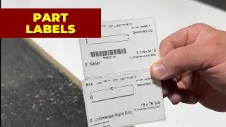 How we label parts in the wood shop - labelit