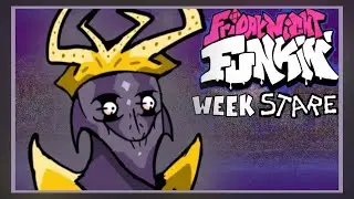 Фнф мод стэйркраун, он всё время пялится | Friday Night Funkin Starecrown