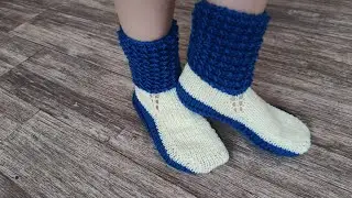 УДОБНО И ПРАКТИЧНО!! ПОДРОБНЫЙ МК высоких носков с объемным узором. 💫💫💫