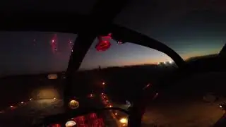 Aproximação noturna heliponto aeronave Schweizer em Ipeúna / Scoda