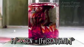The reaction of iron(III) thiocyanate c-ion: qualitative reaction for ions of Fe(3+)