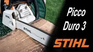 Сравнительный тест обычной цепи и цепи с победитовыми напайками Duro Stihl