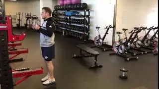 45 Ext Rot Lunge to Band Press