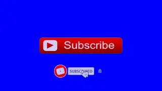 Blue Screen Subscribe Button Duo #5