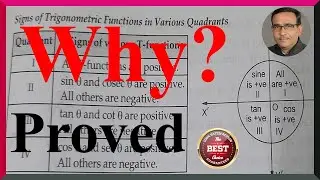 Trigonometric functions class 11,Signs of Trigonometric or Circular functions, Class 11Maths