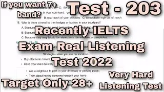 VERY HARD LISTENING TEST 2022 | BC & IDP REAL IELTS LISTENING TEST | NEW IELTS LISTENING TEST 2022