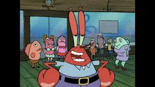 SpongeBob SquarePants Gary Bites Mr. Krabs’ Butt Slow Motion 2x