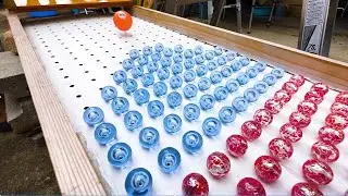 Handmade wooden marble run ☆ Relaxing ASMR with marbles