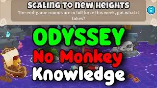BTD6 Odyssey || Hard Mode Tutorial || No Monkey Knowledge + No Hero || Scaling to new heights