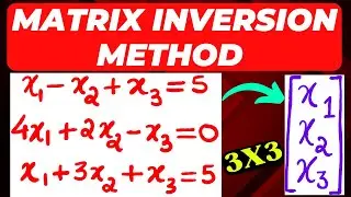 Matrix Inversion Method | Steps Explained for 3x3 | Example Solved | Mathspedia |