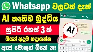 Top 03 New Hidden Whatsapp Tips and Tricks Sinhala | Whatsapp new features sinhala