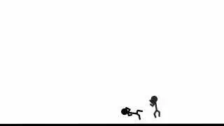 Stick fight (black versus grey)