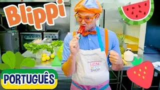 Blippi Português Fazendo Picolés | Vídeos Educativos para Crianças | As Aventuras de Blippi