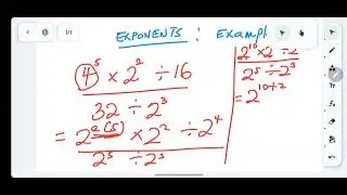 Exponent Worked Example #maths #exponents #lawsofexponents #gcse #education