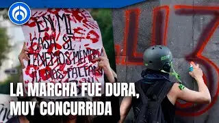 Así se vivió la marcha a 9 años de la desaparición de los estudiantes de Ayotzinapa