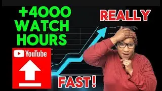 The FASTEST Way To Get 4,000 Watch HOURS On YouTube