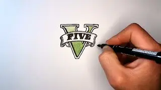 Как нарисовать Логотип ГТА5 | GTA5 logo