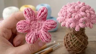 Crochet Simple Flower Patterns Урок 41 часть 2 Вязаные цветы