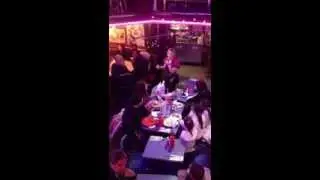 Waitress singing at Ellen's Stardust Dinner