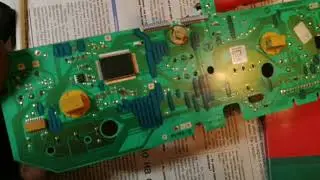 Opel Vectra B, 2001. The temperature gauge doesn't work, we're repairing the instrument panel.