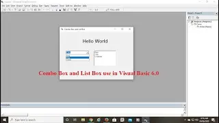 Visual Basic 6.0:- List Box and Combo Box