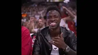 Vinícius Júnior watchining 2023 NBA finals game 4