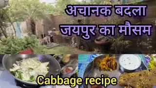 मिली मुसलाधार बारिश से जयपुर में राहत। Cabbage recipe| Summer special|Rain in Jaipur