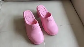 MIU MIU LOGO CLOGS UNBOXING