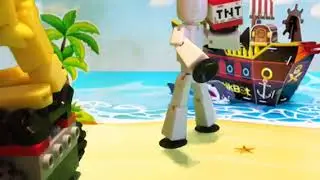 Stik Bot Fight Lego Car Saves the Day