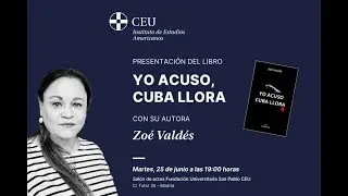 Presentación en CEU San Pablo Madrid, 'Yo acuso, Cuba Llora'. Zoé Valdés