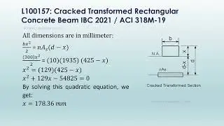 CONC101-104-101: Elastic Analysis of a Cracked Rectangular Reinforced Concrete Beam.