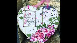 Mixed Media Heart - ShokART Summer Bloom