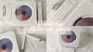 unboxing: aesthetic cd player (wall-mounted and with stand) | shopee philippines // minimalist