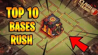 TOP 10 DES MEILLEURS BASES RUSH EN HDV 10 !! [2020] Clash Of Clans