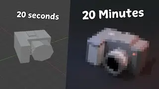 20 seconds vs 2 minutes vs 20 minutes Low Poly Camera in Blender