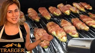 Smoked Jalapeno Poppers on a  Traeger