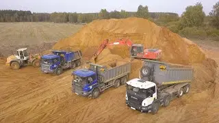 Самосвалы Scania - Drone video