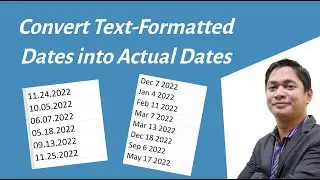 Convert Text-Formatted Dates to Actual Dates in Excel