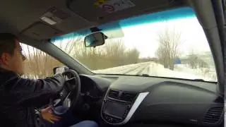 Руление при выбросе из колеи на скорости 50 км/ч