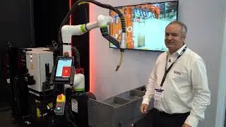 We're at Euroblech demonstrating our Cooper Cobot