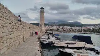 Rethymno, October, the Venetian harbour, Rethymnon Oktober im alten Hafen..