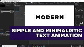 Create Simple and Minimalistic Text Animations in After Effects!