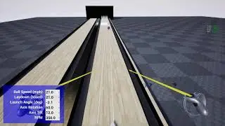 UE4 Bowling Simulation - Launch Parameters - Lane Friction (oil vs dry)