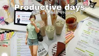 College diaries: productive days, studying, school-life balance, unboxing new mpen, aesthetic cafe