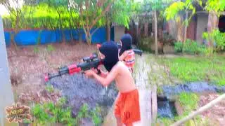 Superheroes Police baby Spiderman Nerf Guns _ GUN BABY ( 1 vs 2 )