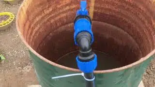 Водопровод  для полива огорода из пруда!